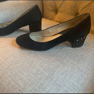 Michael Kors black shoes with statement heel size7